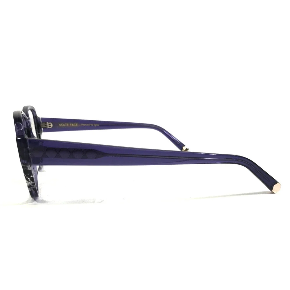 Volte Face Eyeglasses Frames TARA 2001 BI Purple Black Square Full Rim 52-19-140
